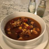 Chicken Enchilada Soup in crockpot