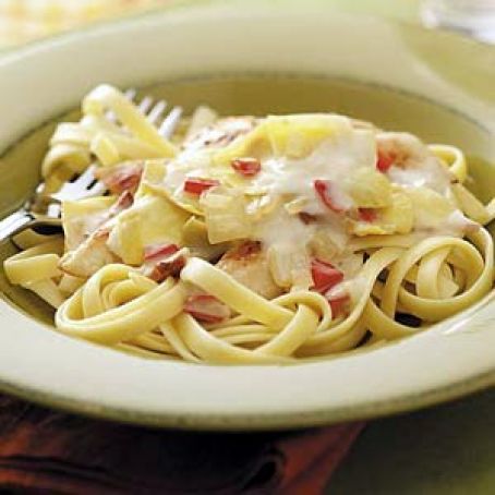 Artichoke Chicken Fettuccine