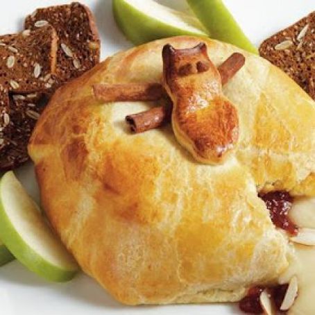 Baked Brie with Raspberry Preserves