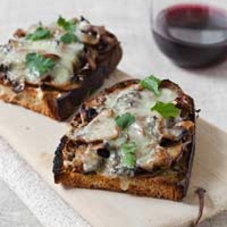 Mushroom and Fontina Crostini