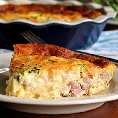 Ham, Cheese and Onion Quiche