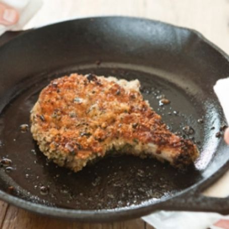 Asiago Crusted Pork Chops