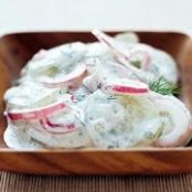 CREAMY DILL CUCUMBER SALAD   {atk}