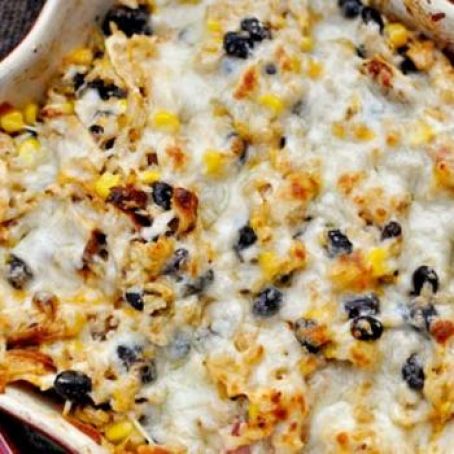Cheesy Chicken And Rice Bake
