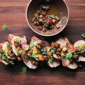 Pork Tenderloin with Date and Cilantro Relish