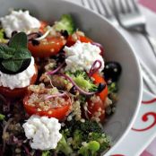 Quinoa Salad, Vegetables and Cottage Cheese