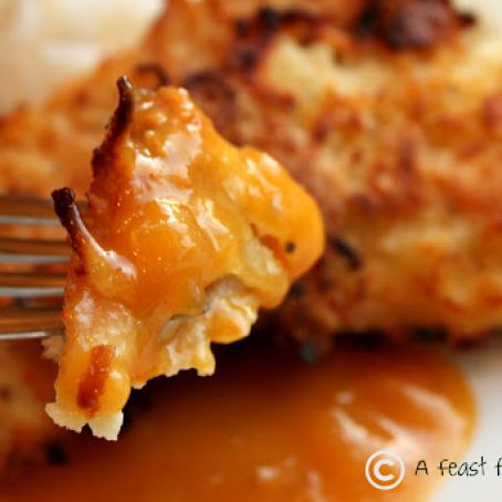 Baked Coconut Chicken with Apricot Sauce