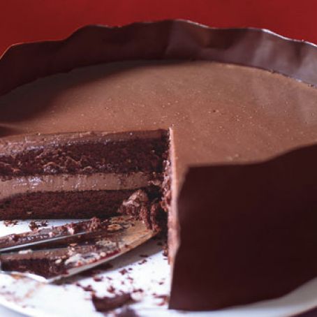 Chocolate Panna Cotta Layer Cake