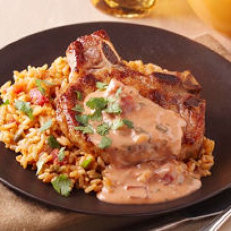 Pork Chops with Mexican Rice