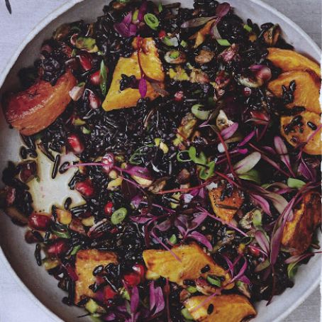 Black and Wild Rice Salad with Roasted Squash