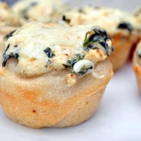 Baked Spinach Dip Mini Bread Bowls