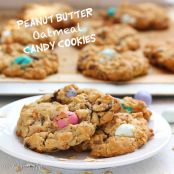 PEANUT BUTTER OATMEAL CANDY COOKIES