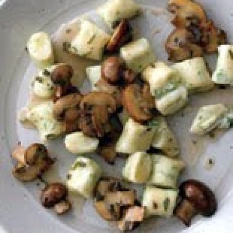 Gnocchi with Mushrooms and Sage Butter