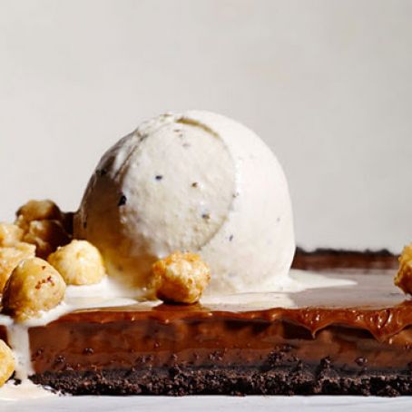 Double Chocolate Tart with Black Pepper Ice Cream