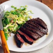 Seared Steak with Brussels Sprouts and Almonds