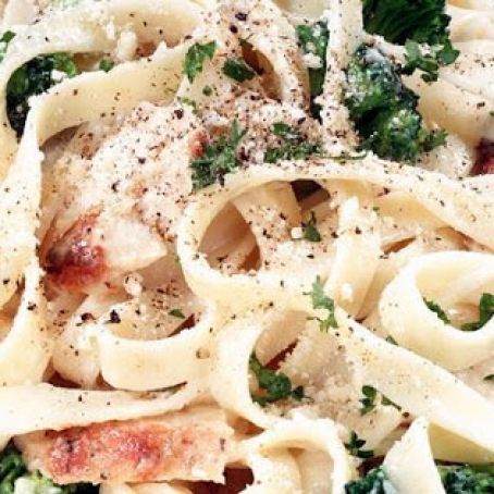 Fettucini with Rabe & Chicken