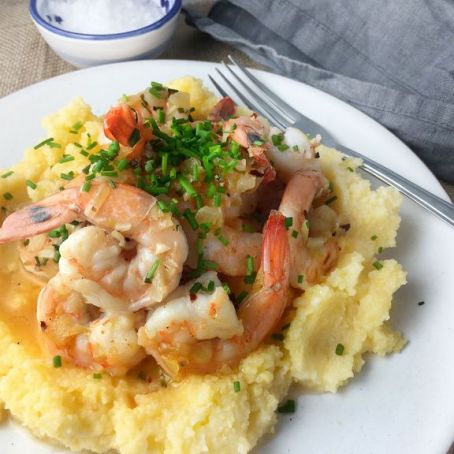 Shrimp Scampi with Creamy Polenta