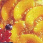 Peach upside-down cake