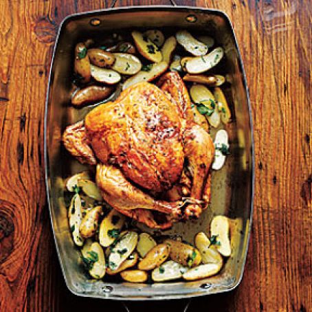 Roasted Lemon-Garlic Chicken with Potatoes