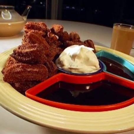 Dulce de Leche Churro Tots with Whipped Cream