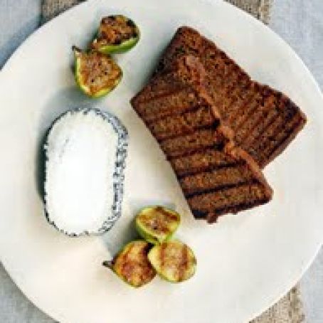 ZUCCHINI BREAD w/GRILLED FIG & CHEVRE