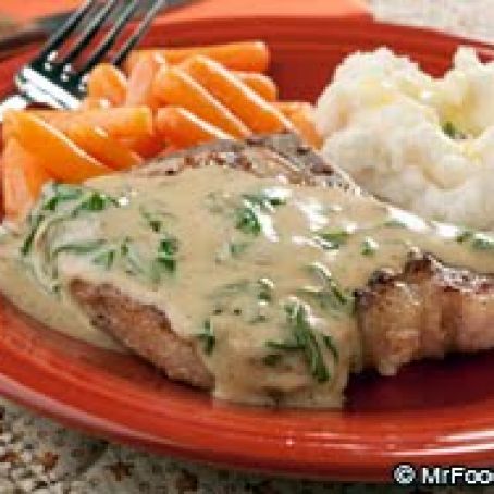 Creamy Basil Pork Chops