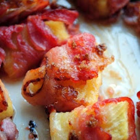 Bacon Wrapped Pineapple Bites