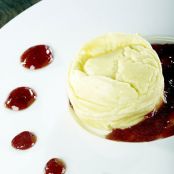 Cheesecake with Stewed Rhubarb