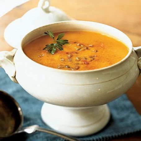 Pumpkin and Yellow Pepper Soup with Smoked Paprika