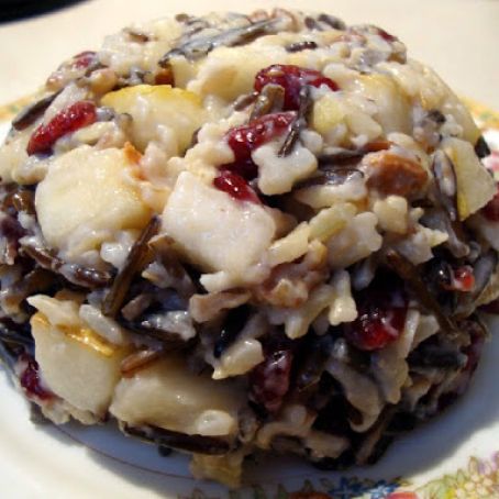 Coconut Wild Rice with Cranberries and Pears