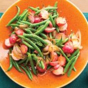 Green Beans and Radishes Braised in Orange Juice