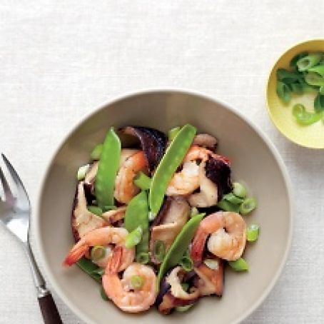 Shiitake, Shrimp, and Snow Pea Stir-Fry