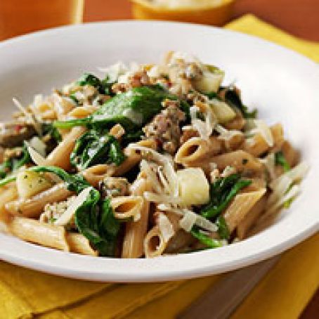 Apple, Sausage and Walnut Pasta