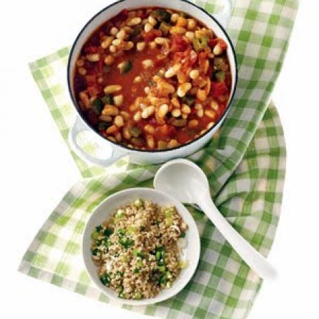 White Bean Chili With Jalapeño Bulgur
