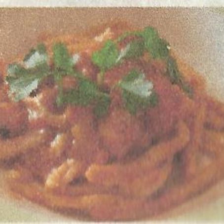 Scialatielli with Ragout of Onions, Pecorino and Apples