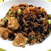 Red Chile Chicken and Rice with Black Beans