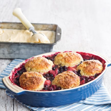 Triple Berry Cobbler