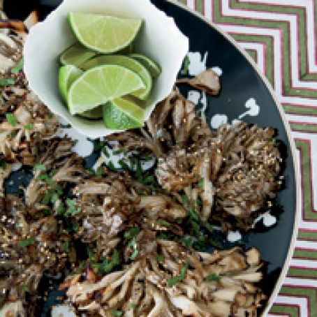 Grilled Hen-of-the-Woods Mushrooms with Sesame