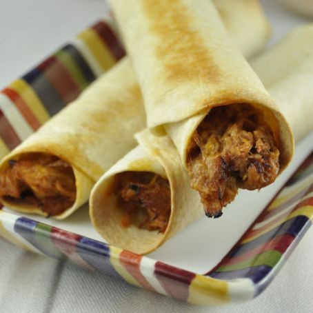 Baked Pork Flautas