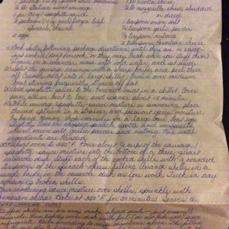 Stuffed Shell Casserole from Helen