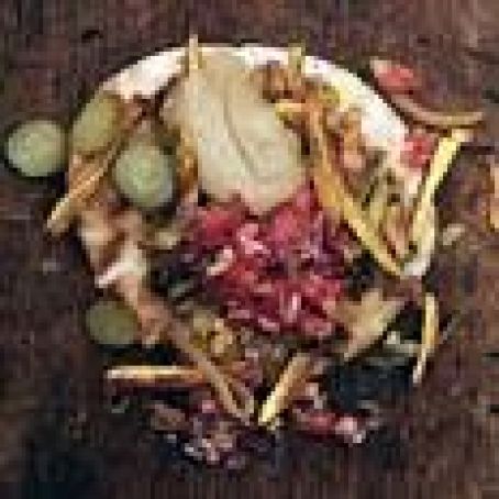 Turkey Shawarma with Tomato Relish and Tahini Sauce