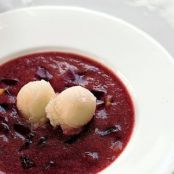 PLUM SOUP w/HONEYDEW TARRAGON ICE