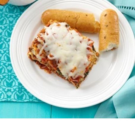 Crockpot Spinach and Sausage Lasagna