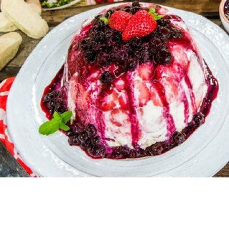 No-Bake Red, White and Blue Dome Cake