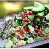 Spicy Quinoa, Cucumber and Tomato Salad