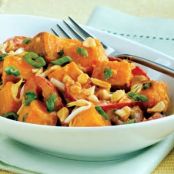Warm Sweet Potato Salad with Chipotle-Peanut Dressing