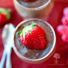 Low Fat Chocolate Raspberry Mousse for Two