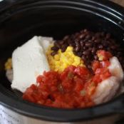 Crock Pot Chicken W/ Black Beans and Cream Cheese...yum!