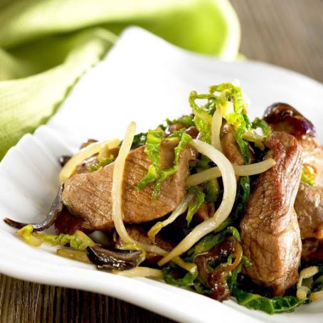 Fried Pork with Green Cabbage