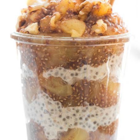 Sugar-Free Apple Pie Chia Seed Jam + Parfait